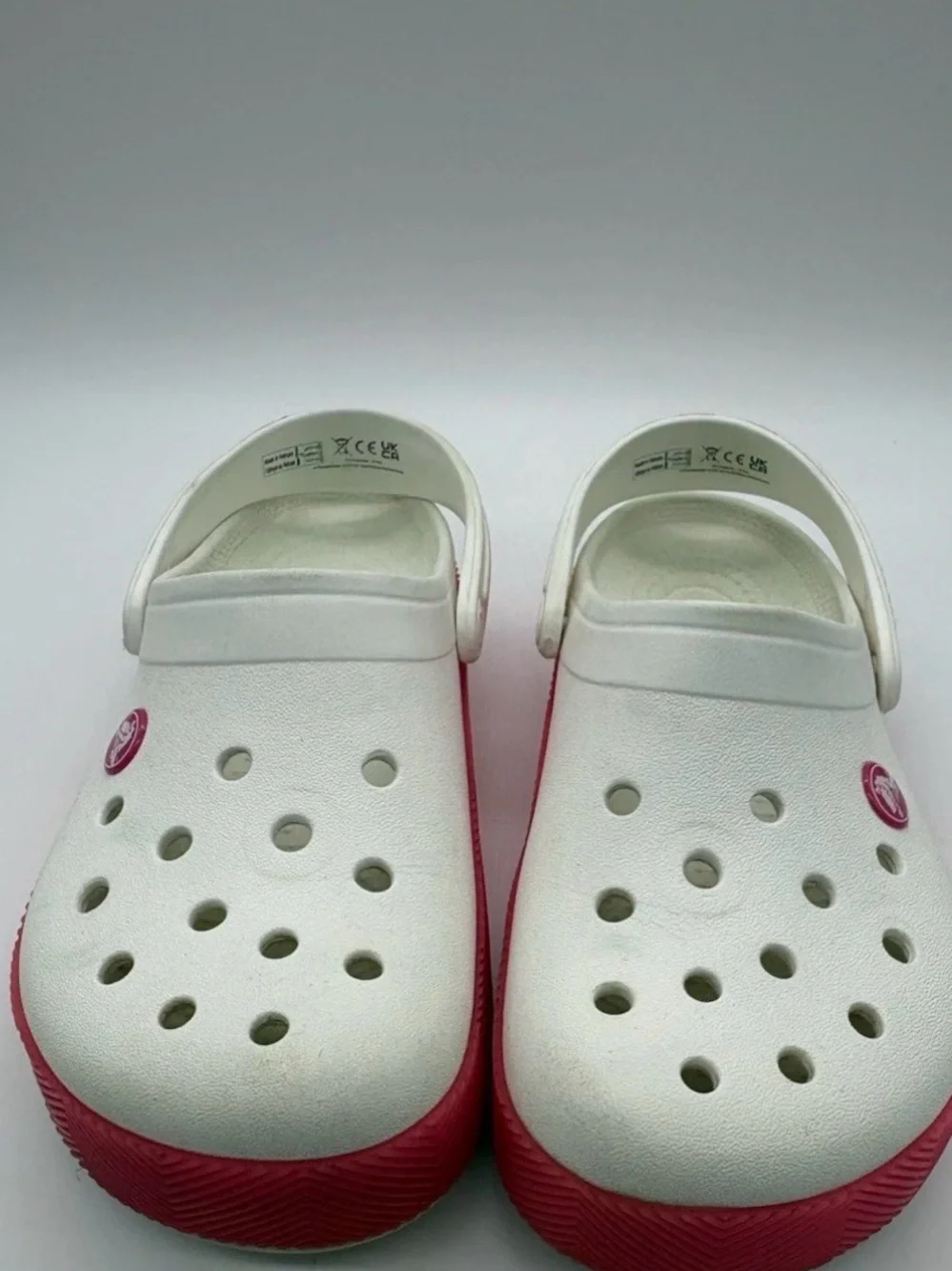 CROCS Classic Clog White with Pink Platform